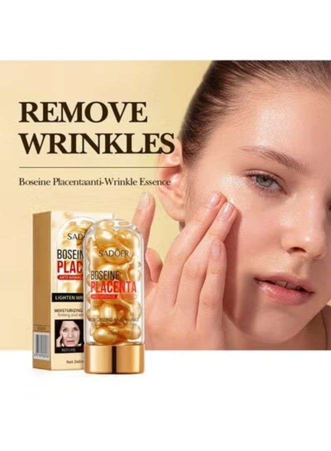 SADOER BOSEINE PLACENTA ,Anti Wrinkle Essence Capsules Serum Face Repair Serum Remover Whitening Cream Anti-Wrinkle Ageless Face Serum Skin Care 25 Pcs - Image 1
